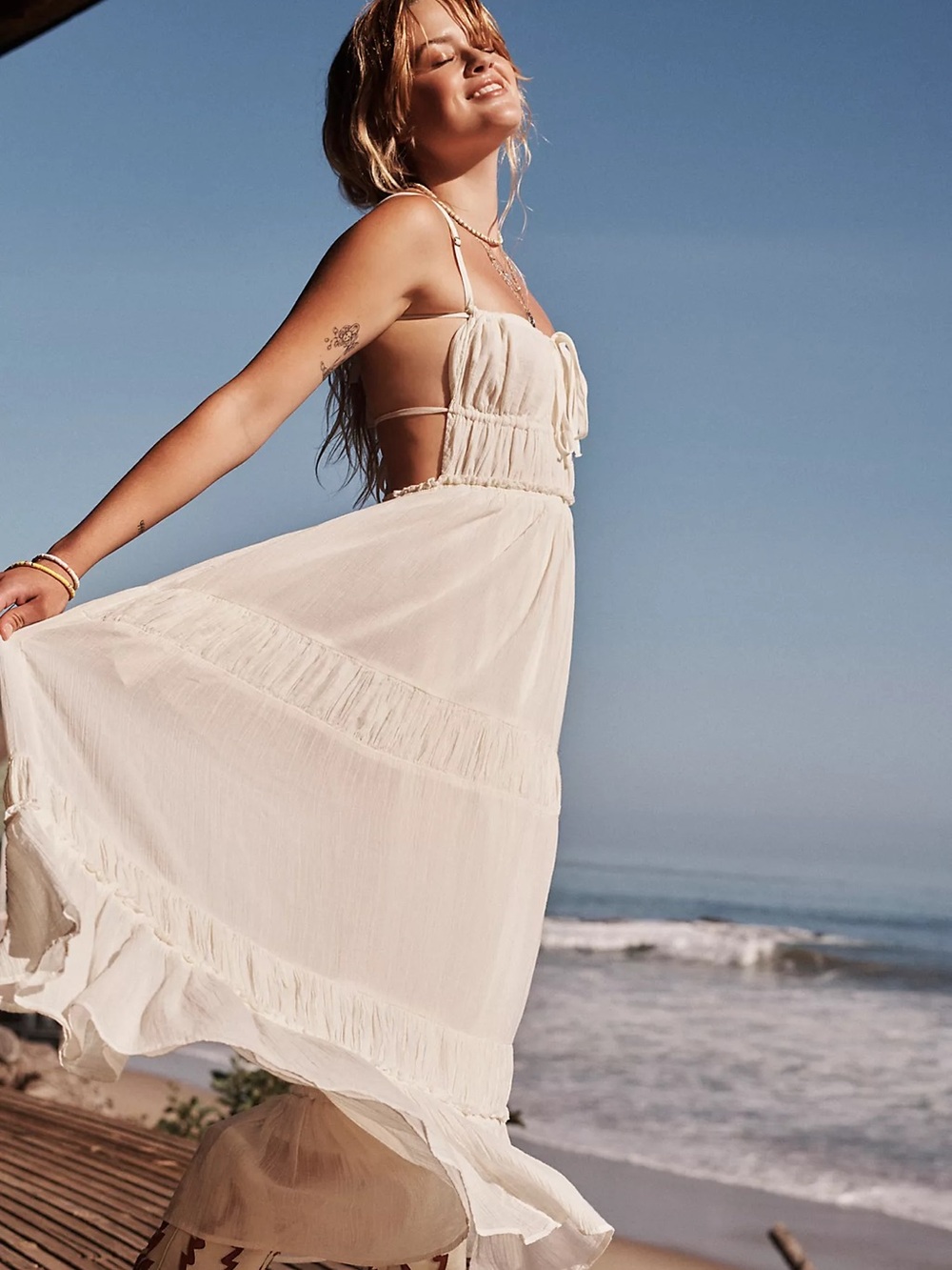 Free People Taking Sides Maxi Dress